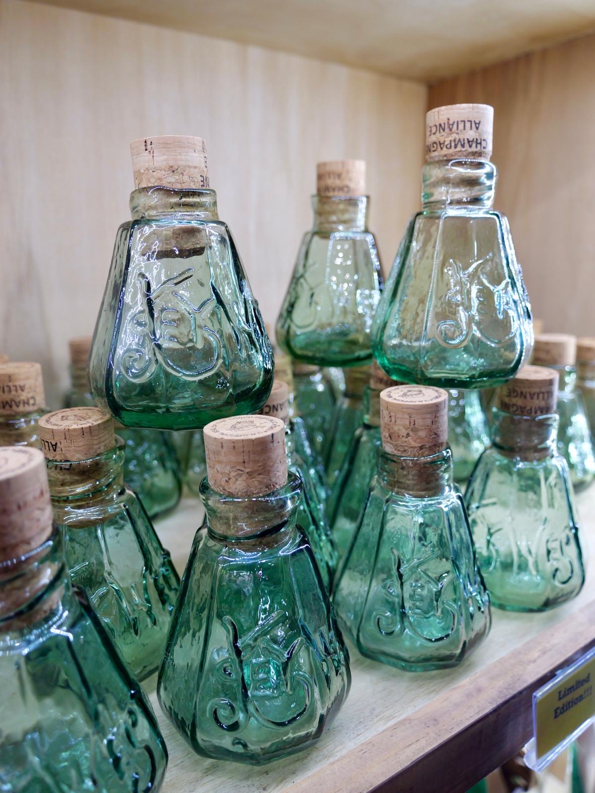 Hand-blown Glass Sea Salt Shaker, 1800’s Mold, with Cork