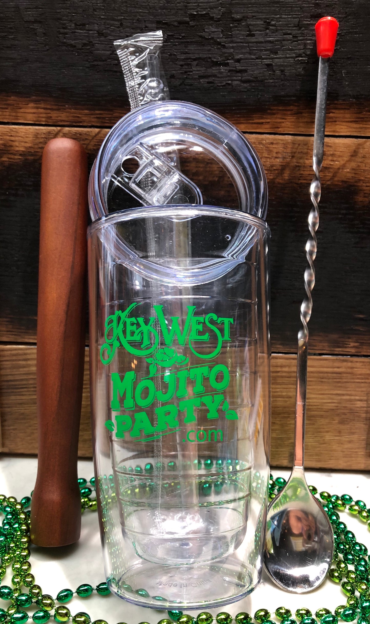 Mojito Glass, Bar Spoon, Muddler