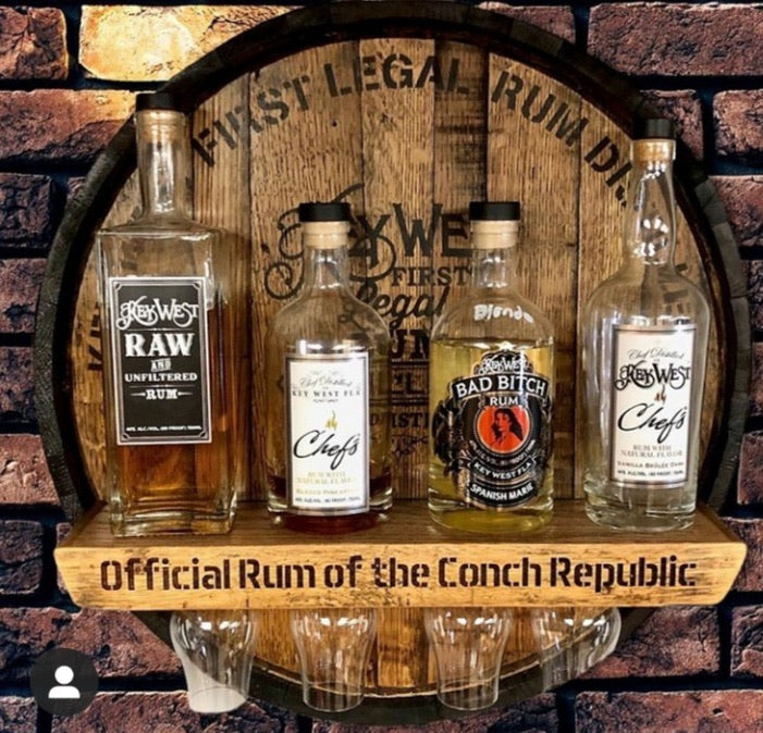 Rum Barrel-Head Shelf (Free Shipping!)